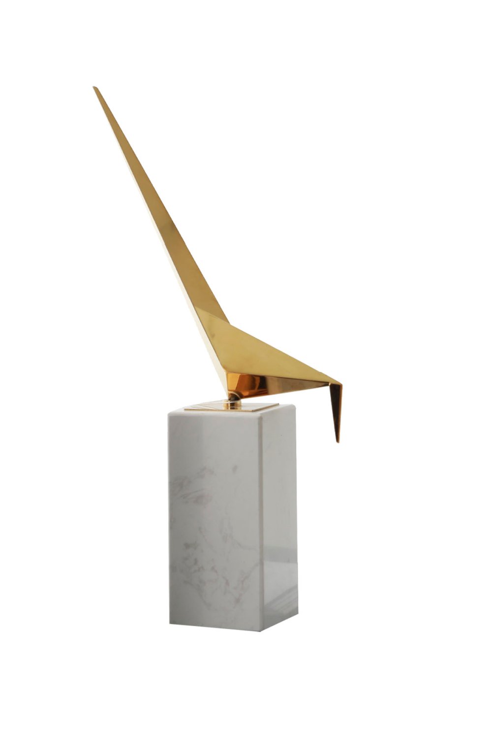 White Marble Brass Bird Sculpture | Liang & Eimil Alma | Oroa.com