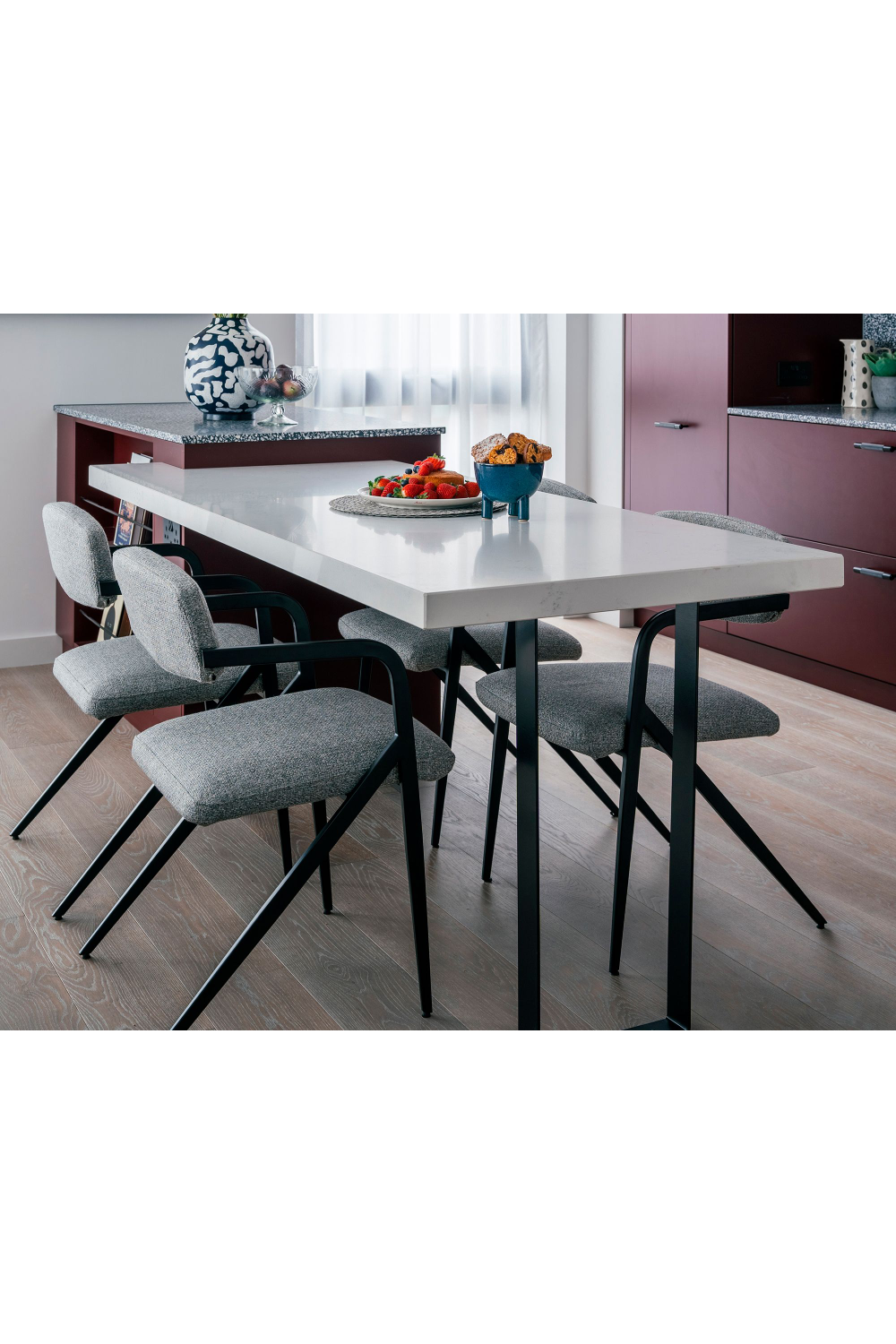 Black Steel Framed Dining Table | Liang & Eimil Alpar | Oroa.com