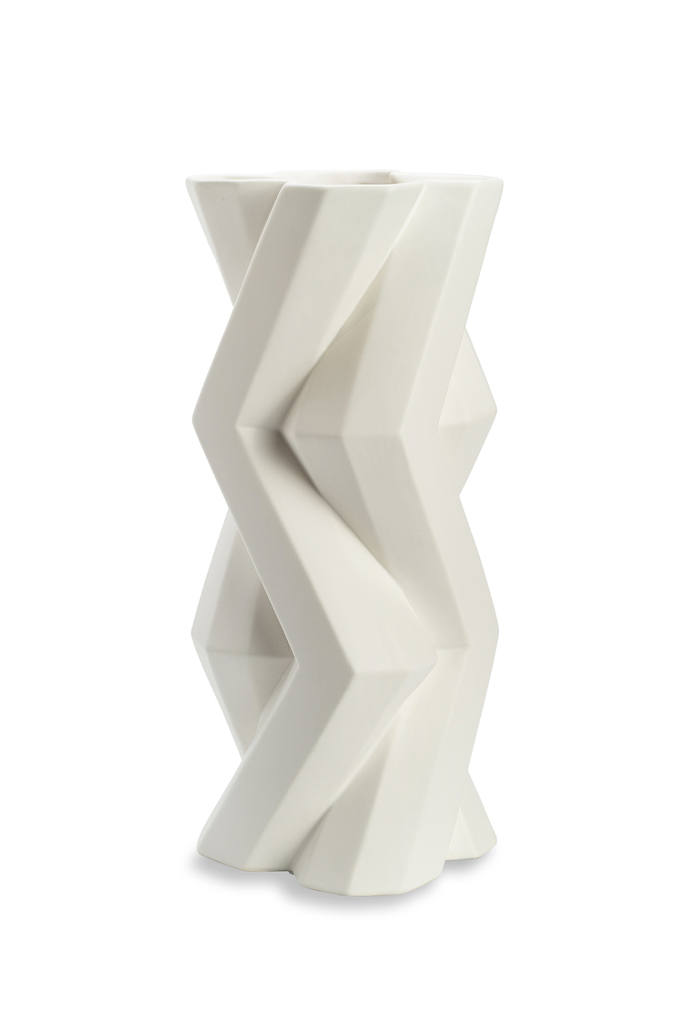 Geometrical White Ceramic Vase | Liang & Eimil Boccio | Oroa.com