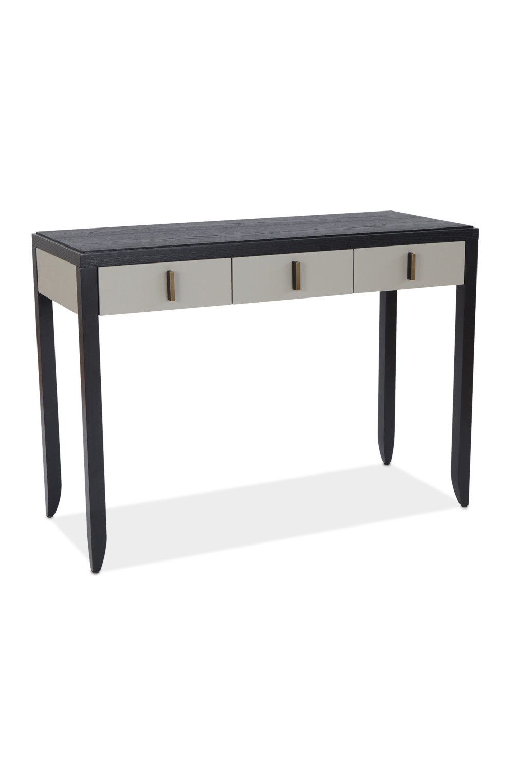 Taupe Leather 3-Drawer Dressing Table | Liang & Eimil Garda | Oroa.com