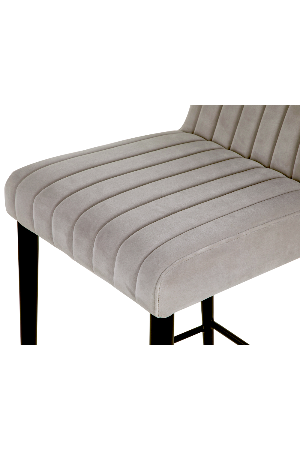 Gray Velvet Modern Bar Stool | Liang & Eimil Coltrane | Oroa.com