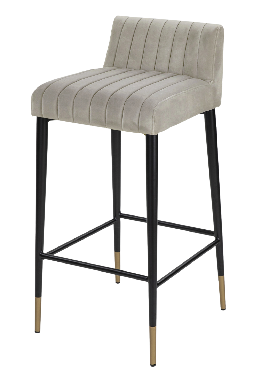 Gray Velvet Modern Bar Stool | Liang & Eimil Coltrane | Oroa.com