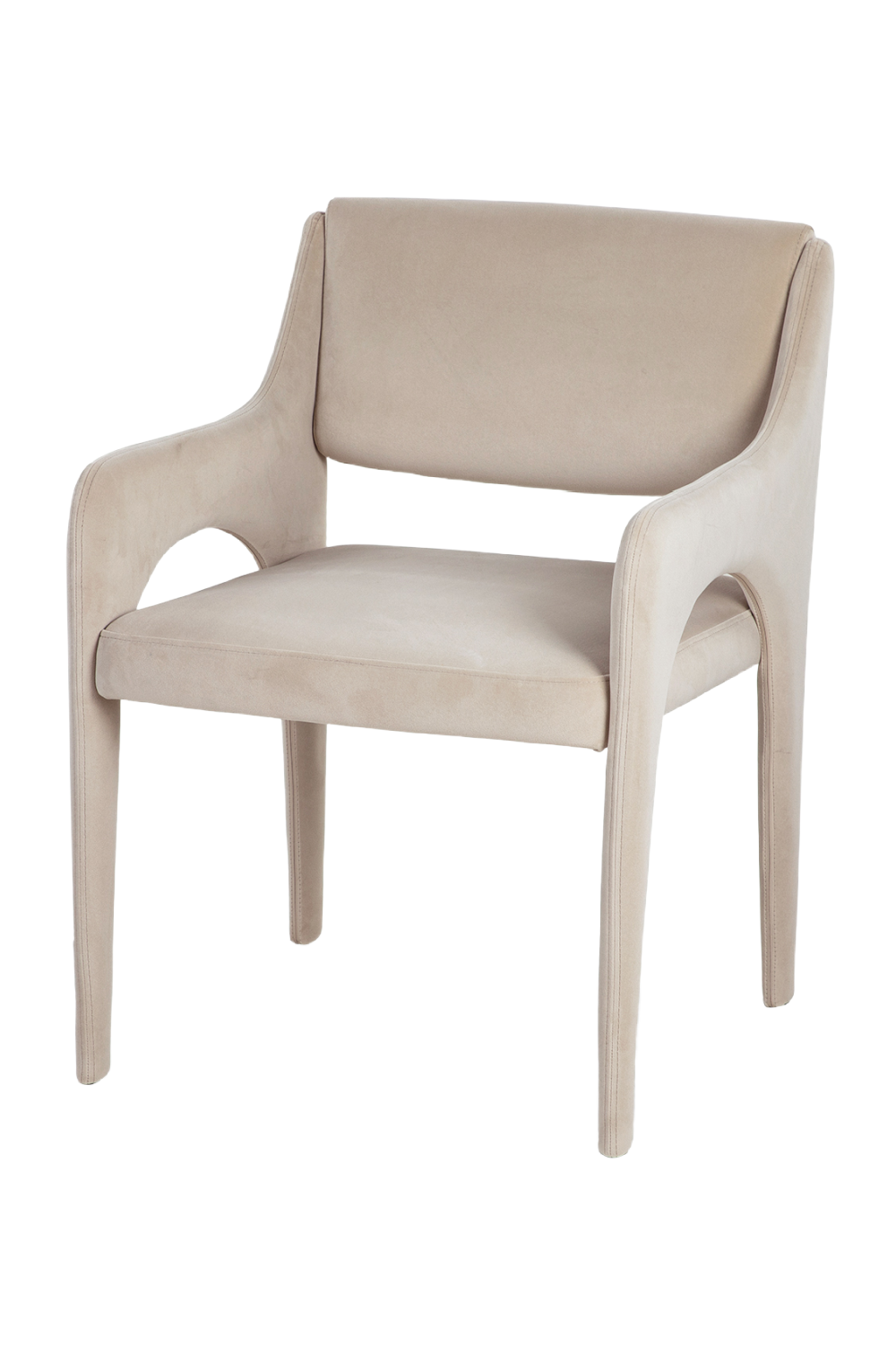 Cream Velvet Wrapped Dining Chair Liang & Eimil Godard Oroatrade.com