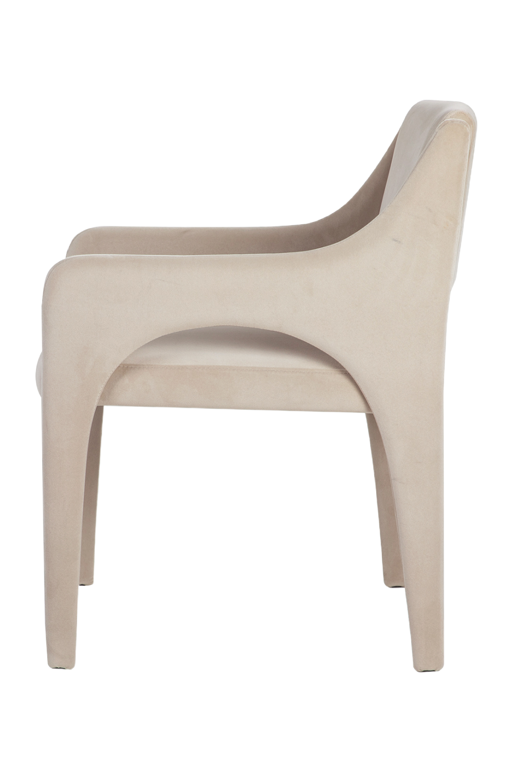 Cream Velvet Wrapped Dining Chair Liang & Eimil Godard Oroatrade.com