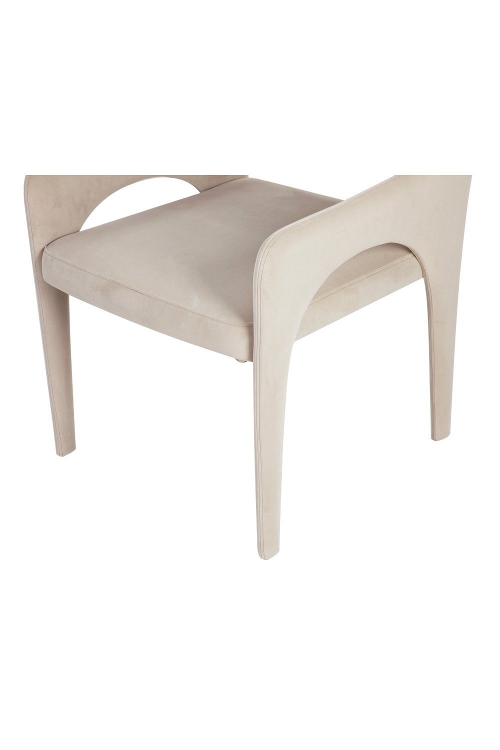 Cream Velvet Wrapped Dining Chair Liang & Eimil Godard Oroatrade.com