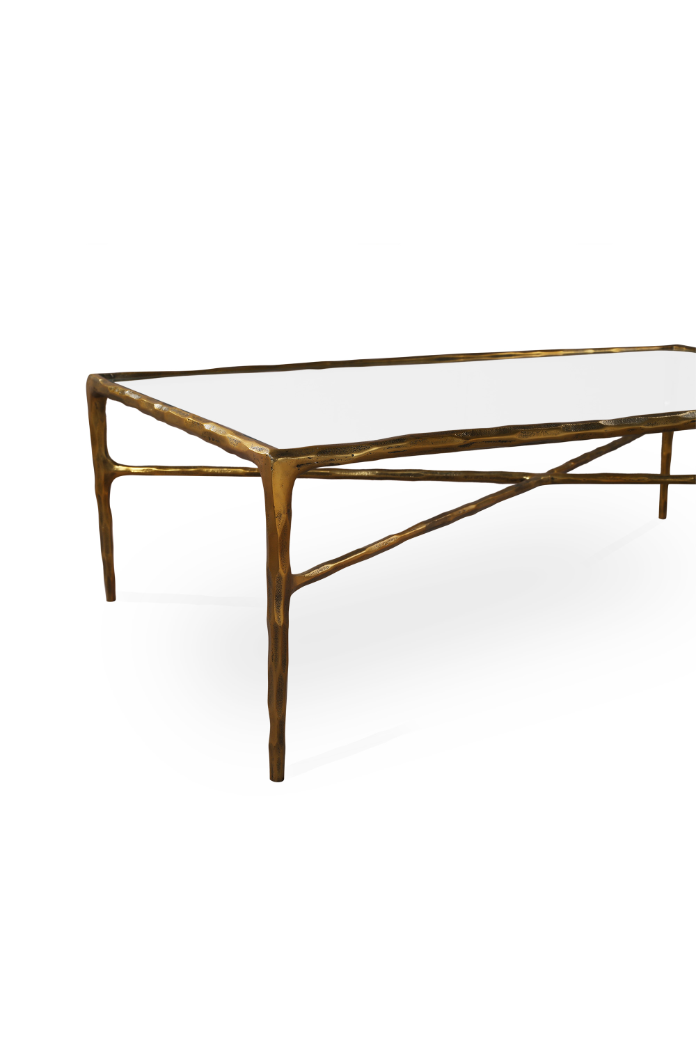 Textured Brass Coffee Table | Liang & Eimil Cobra | Oroa.com