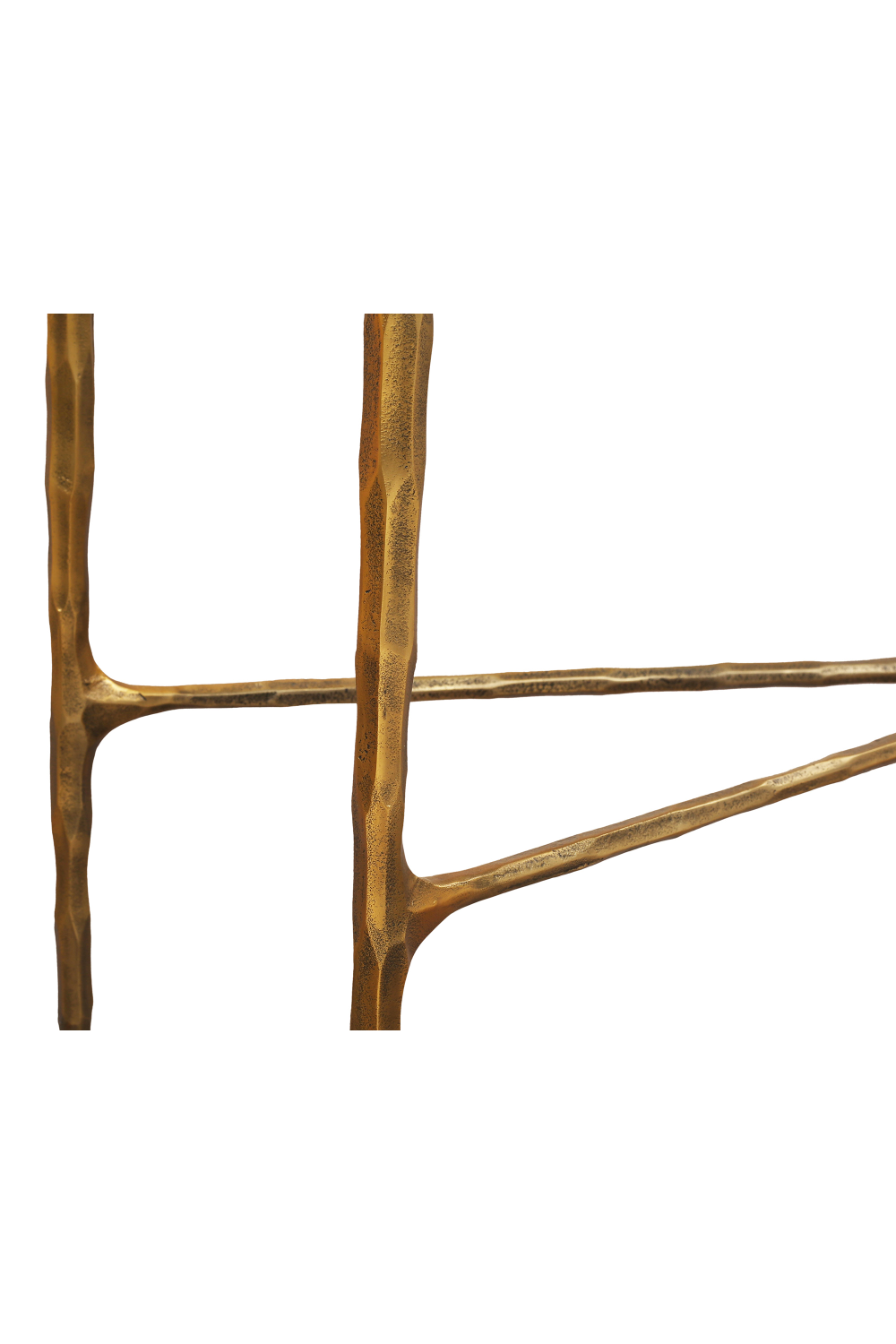 Cobra Console Table – Textured Antique Brass and Glass | Oroa.com