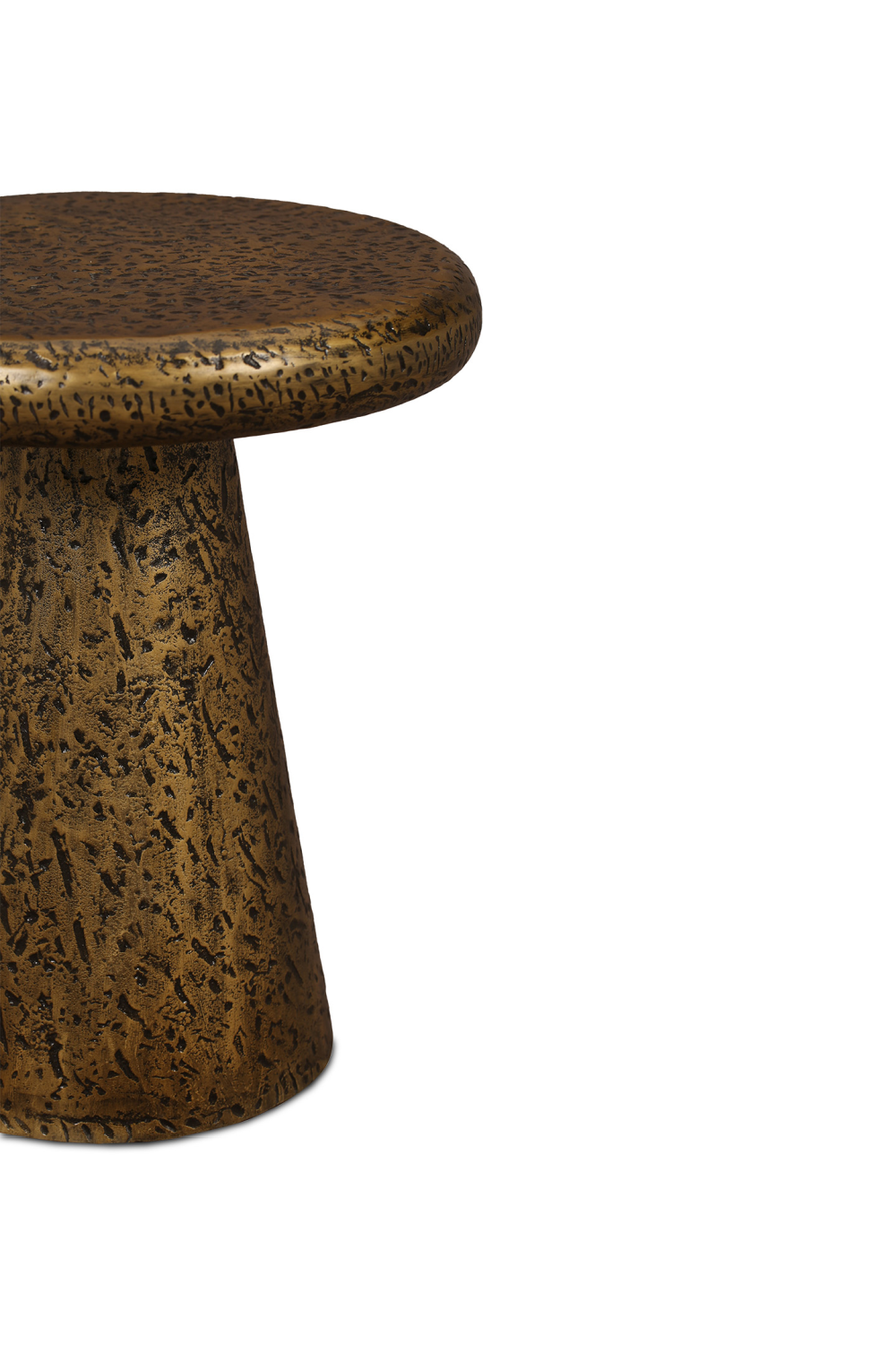 Textured Brass Pedestal Side Table | Liang & Eimil Cotto | Oroa.com