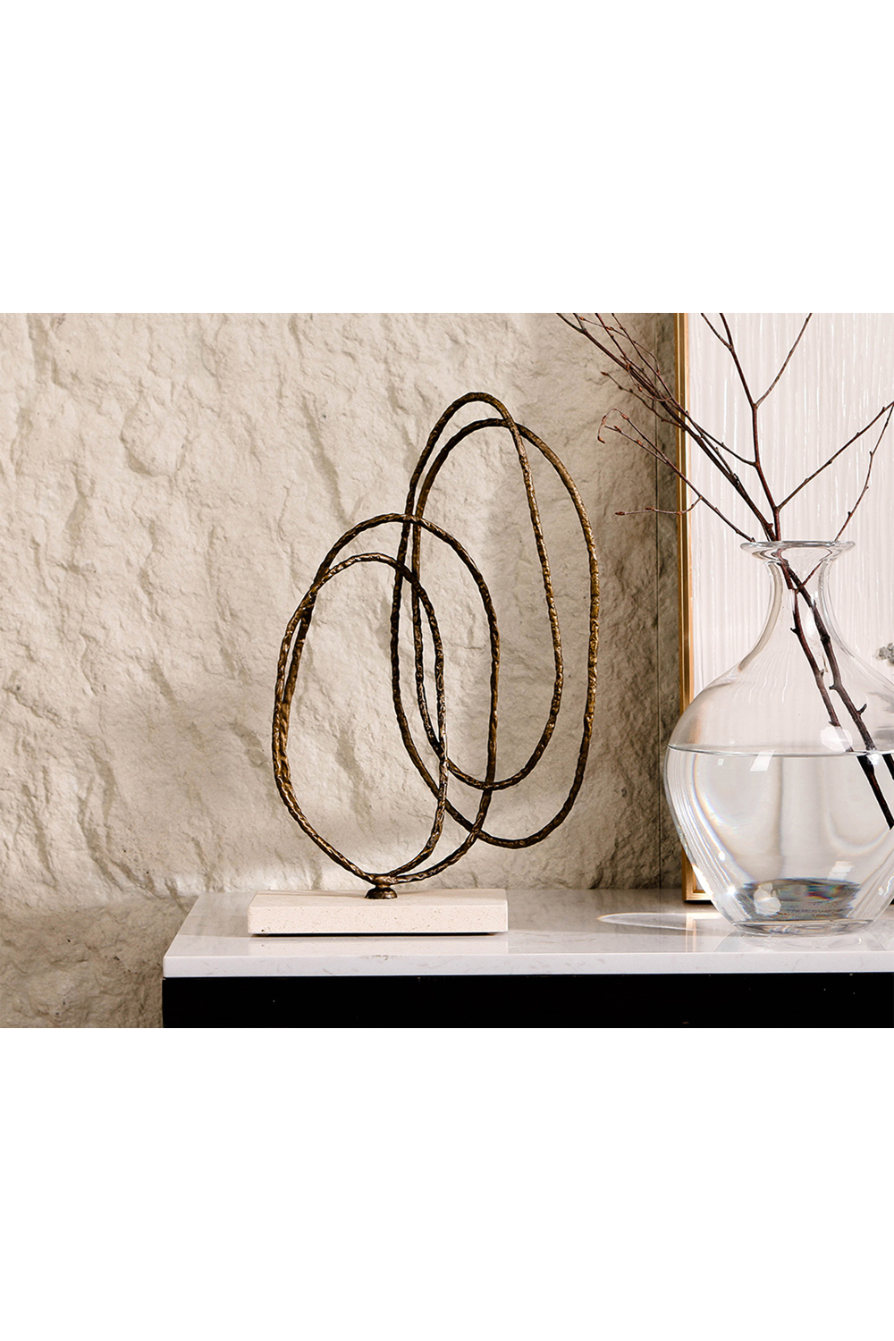 Looped Bronze Marble Sculpture | Liang & Eimil Kinetic Harmony | Oroa.com