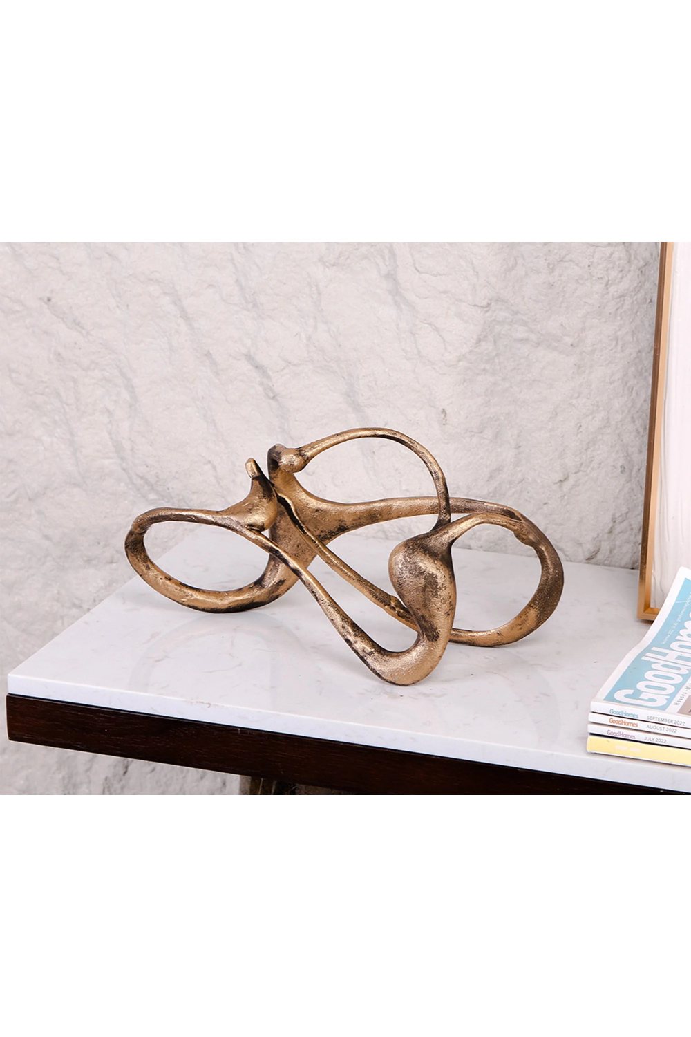 Golden Bronze Looped Sculpture | Liang & Eimil Aion | Oroa.com