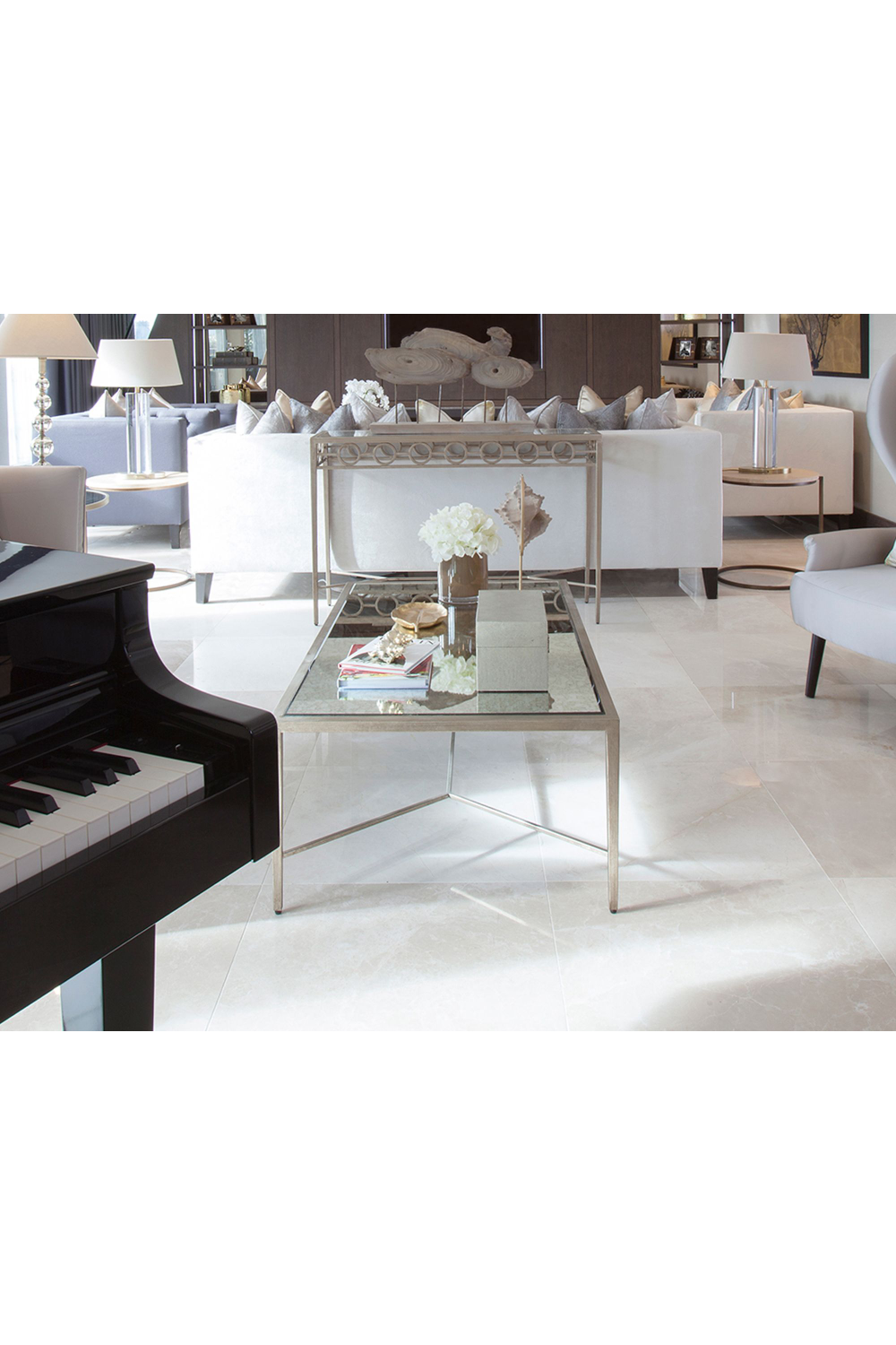 Vintage Silver Coffee Table | Liang & Eimil Tarah | Oroa.com