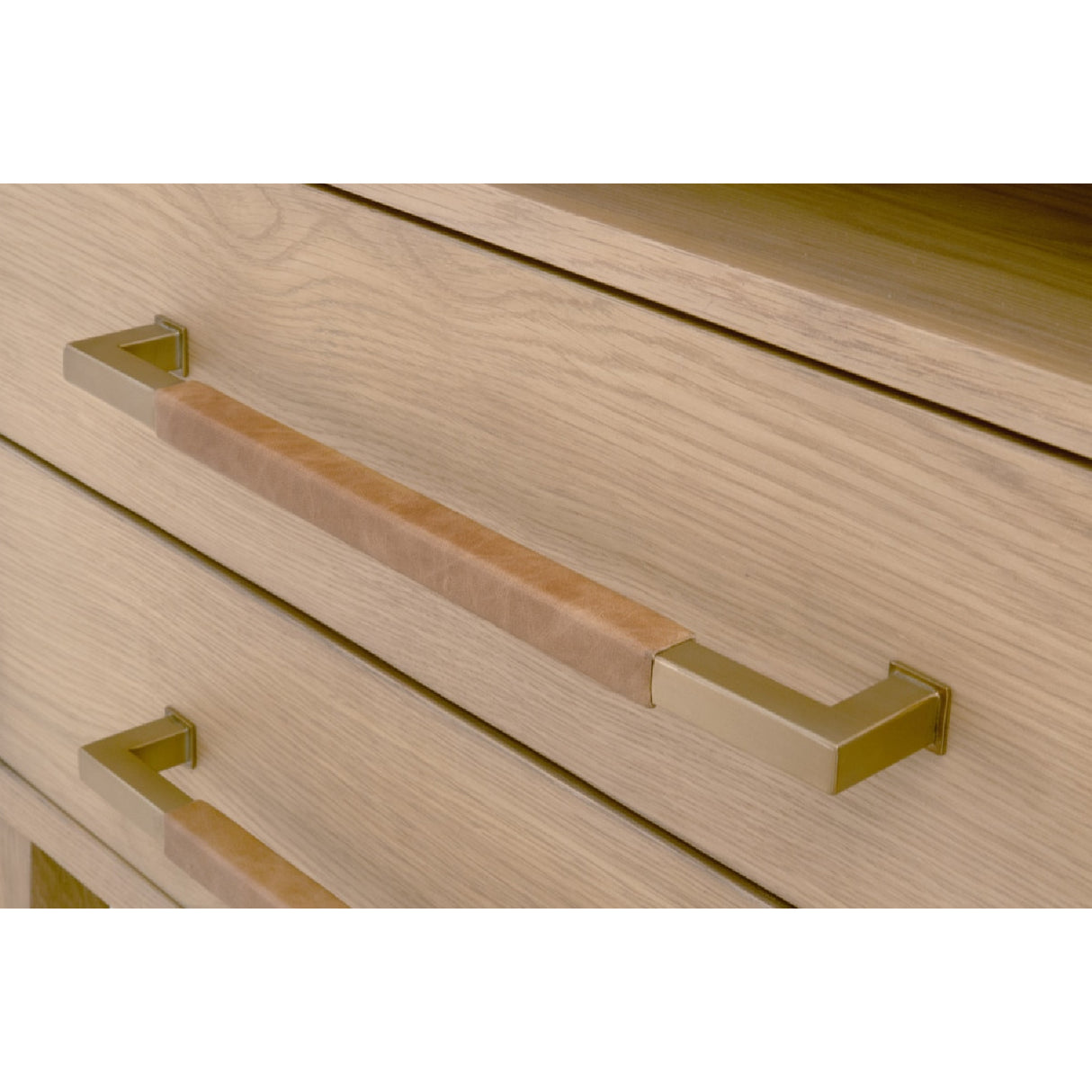 Marble Top Oak 2-Drawer Nightstand | Oroa.com