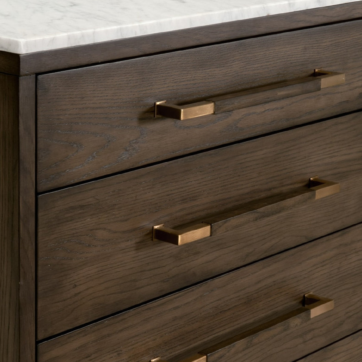 Brown Oak 8-Drawer Double Dresser | Oroa.com