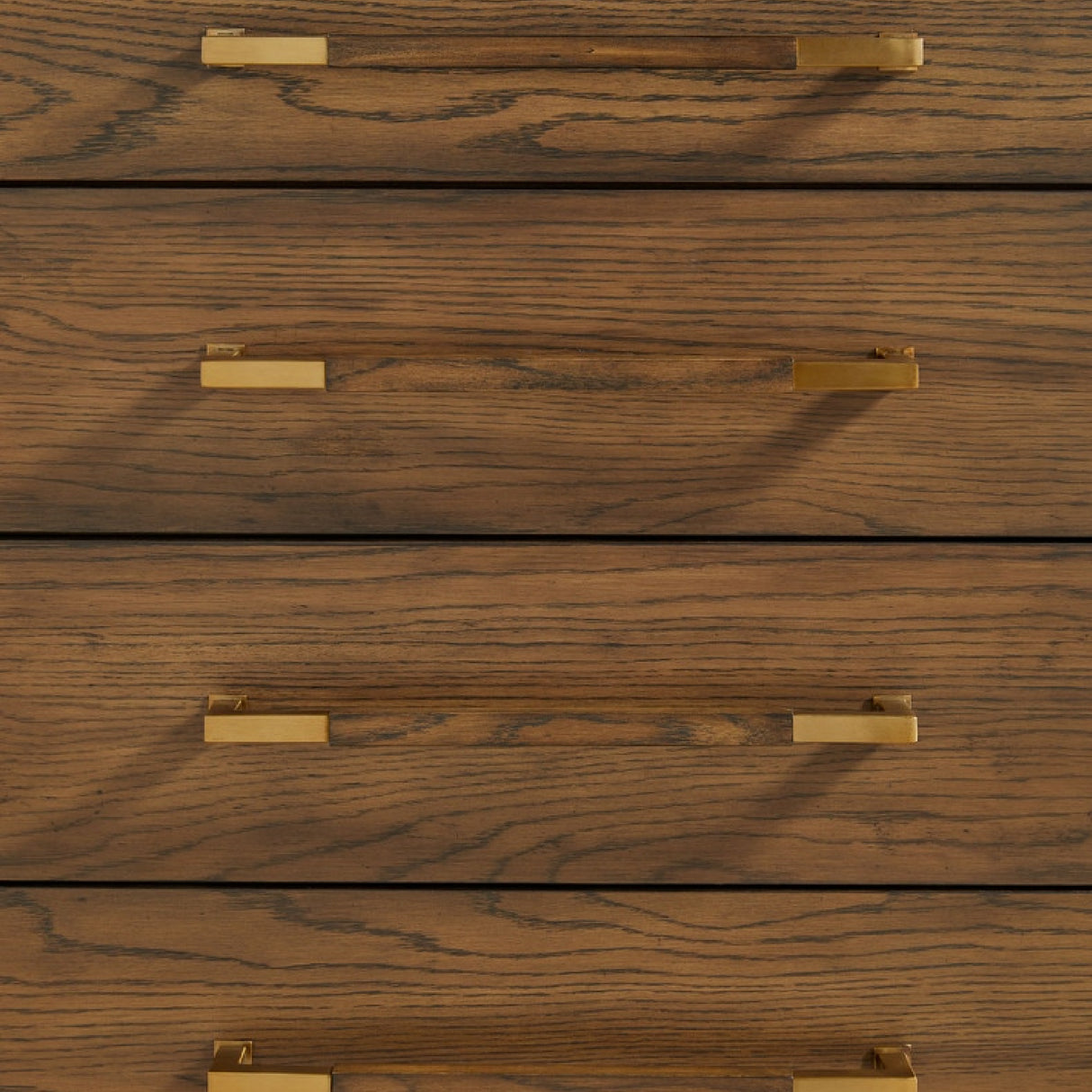 Brown Oak 8-Drawer Double Dresser | Oroa.com