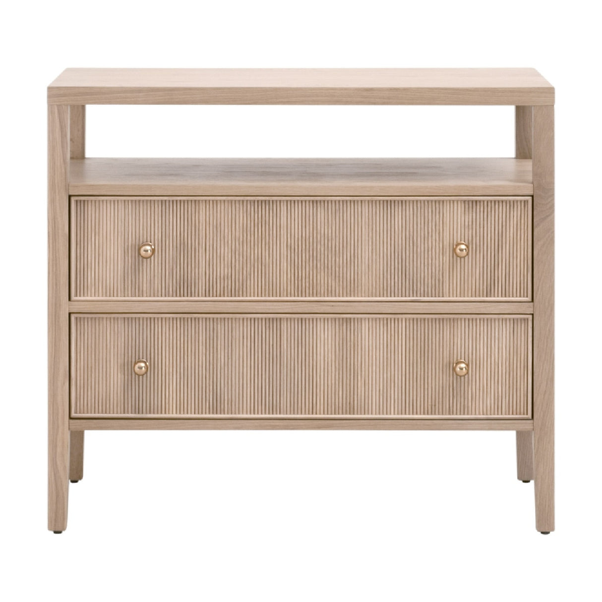 2-Drawer Oak Nightstand L | Oroa.com