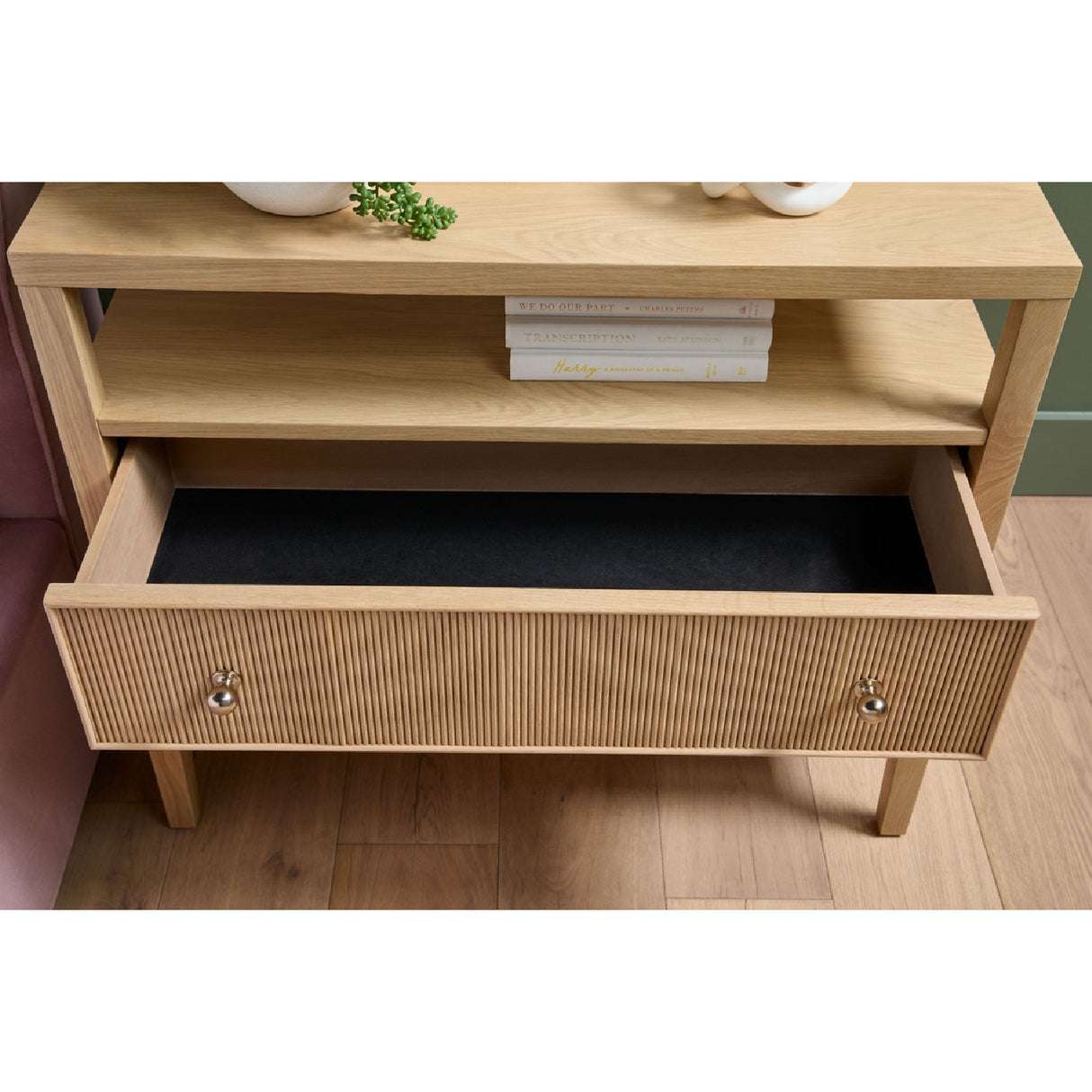 2-Drawer Oak Nightstand L | Oroa.com