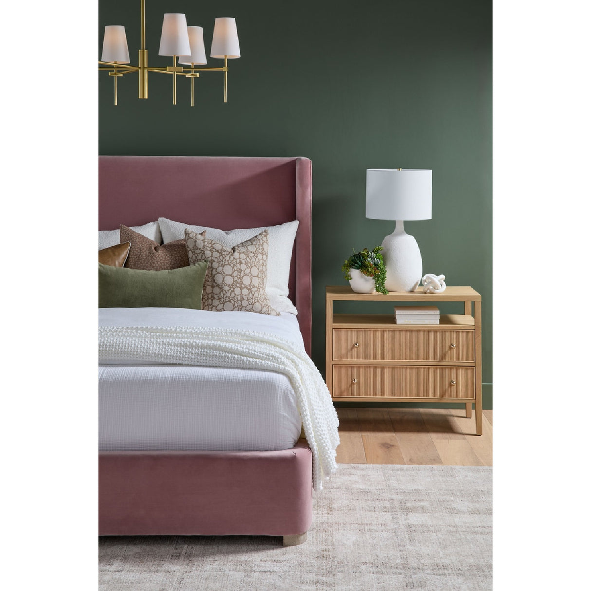 2-Drawer Oak Nightstand L | Oroa.com