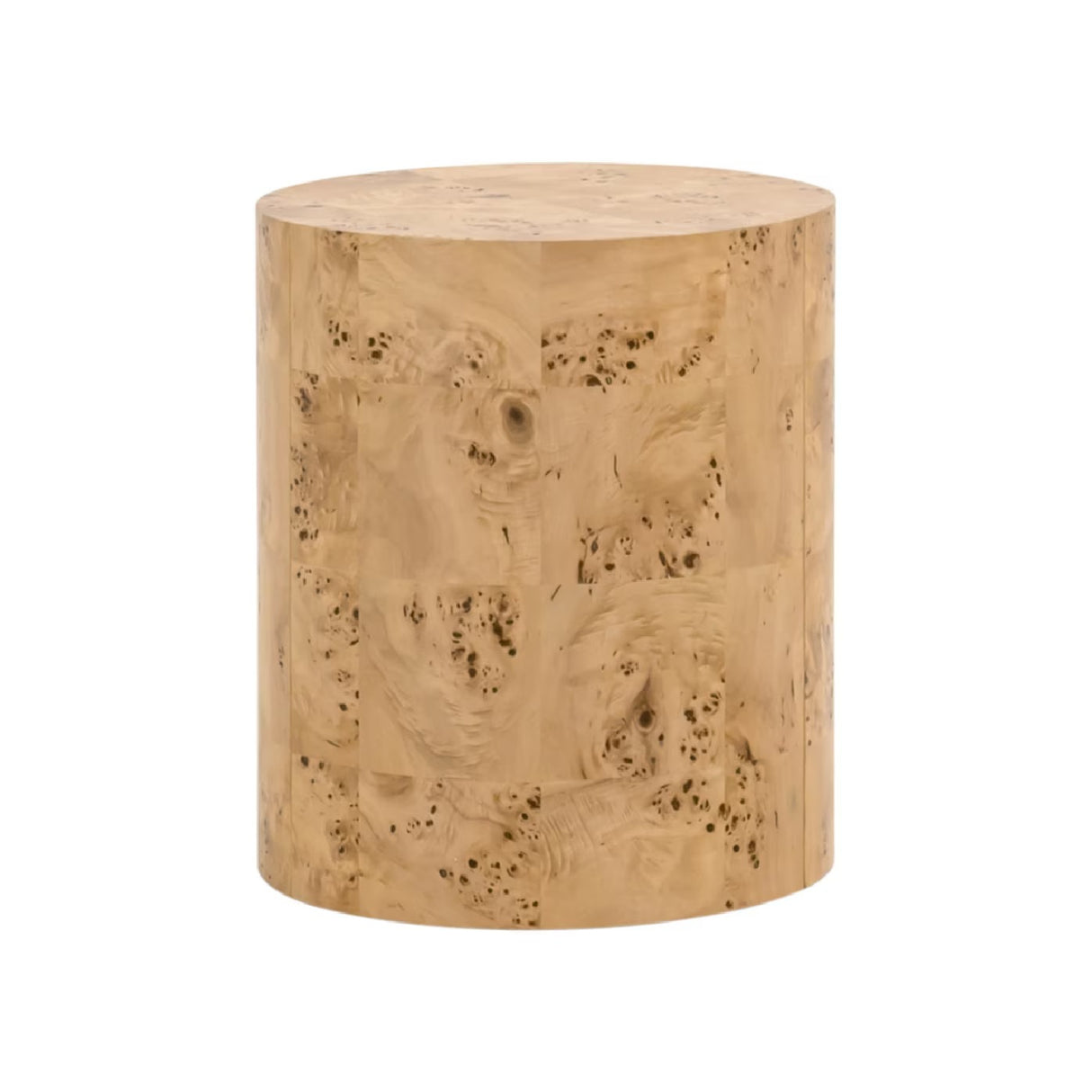 Burl Wood Cylindrical Accent Table | Oroa.com