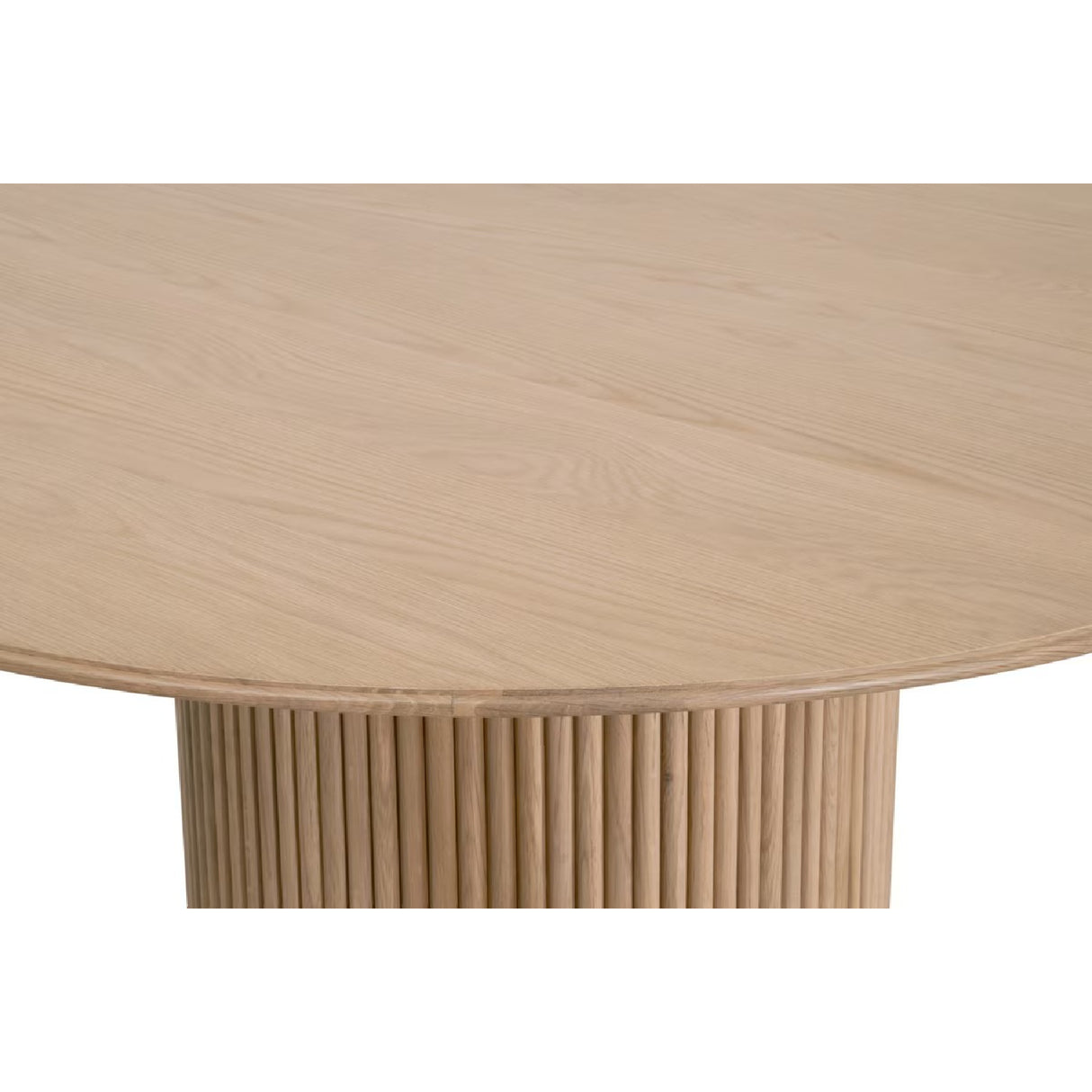 Round Natural Oak Dining Table | Oroa.com