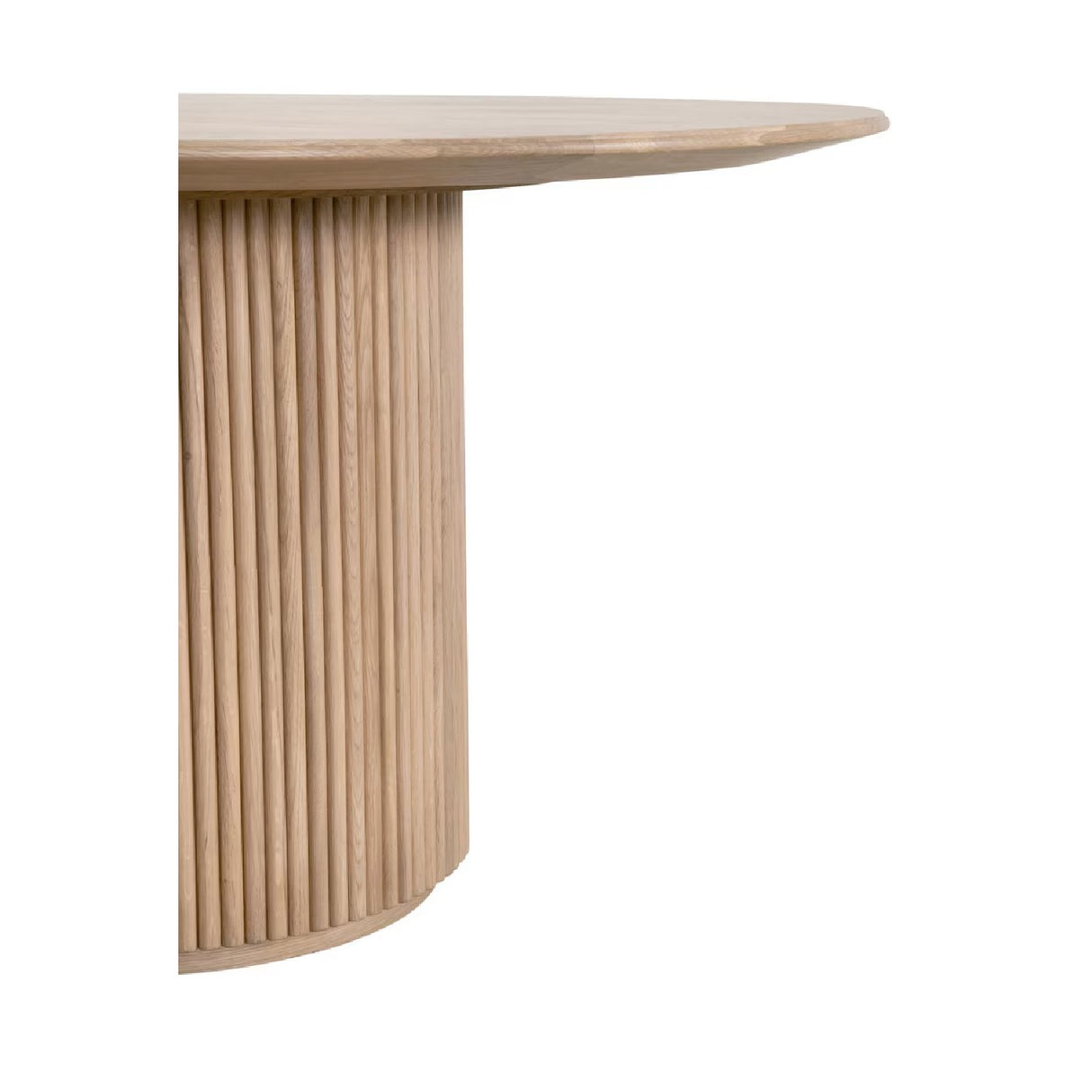 Round Natural Oak Dining Table | Oroa.com