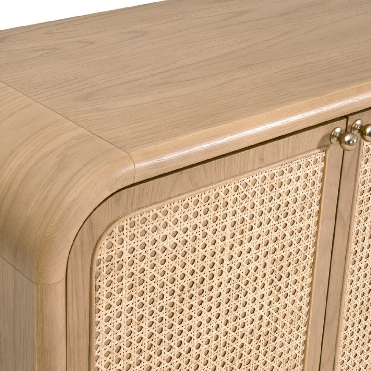 Oak Framed Cane 4-Door Sideboard | Oroa.com