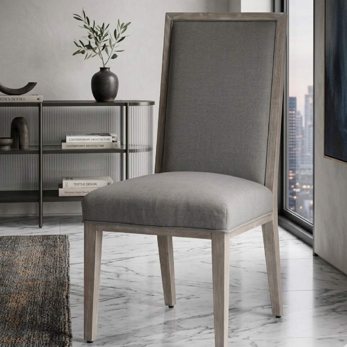 Solid Wood Framed Dining Chairs (2) | Oroa.com