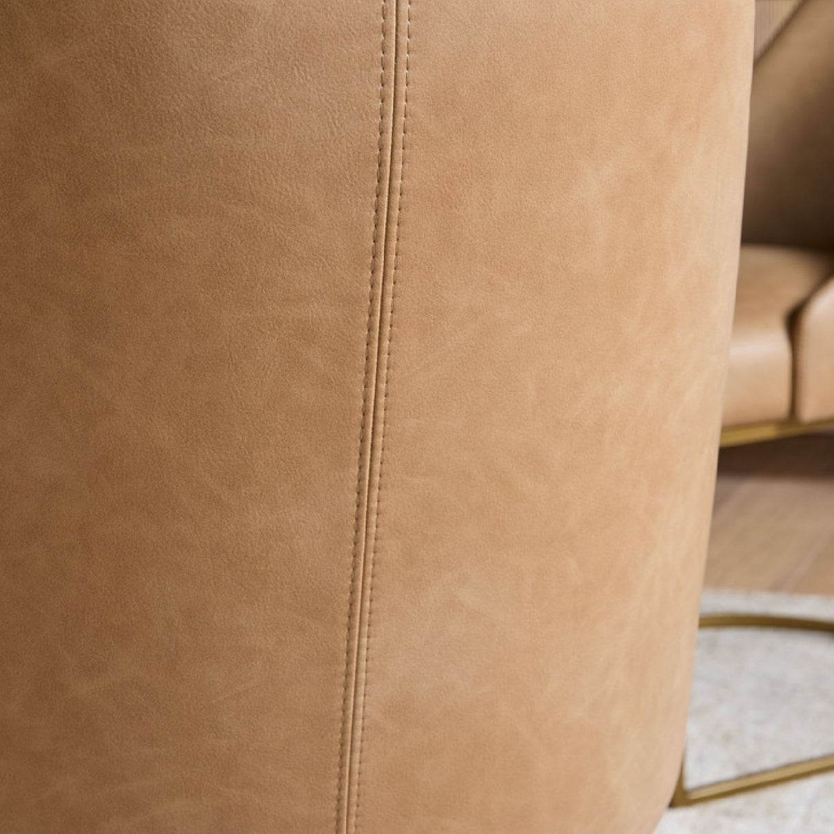 Brown Vegan Leather Dining Chairs (2) | Oroa.com