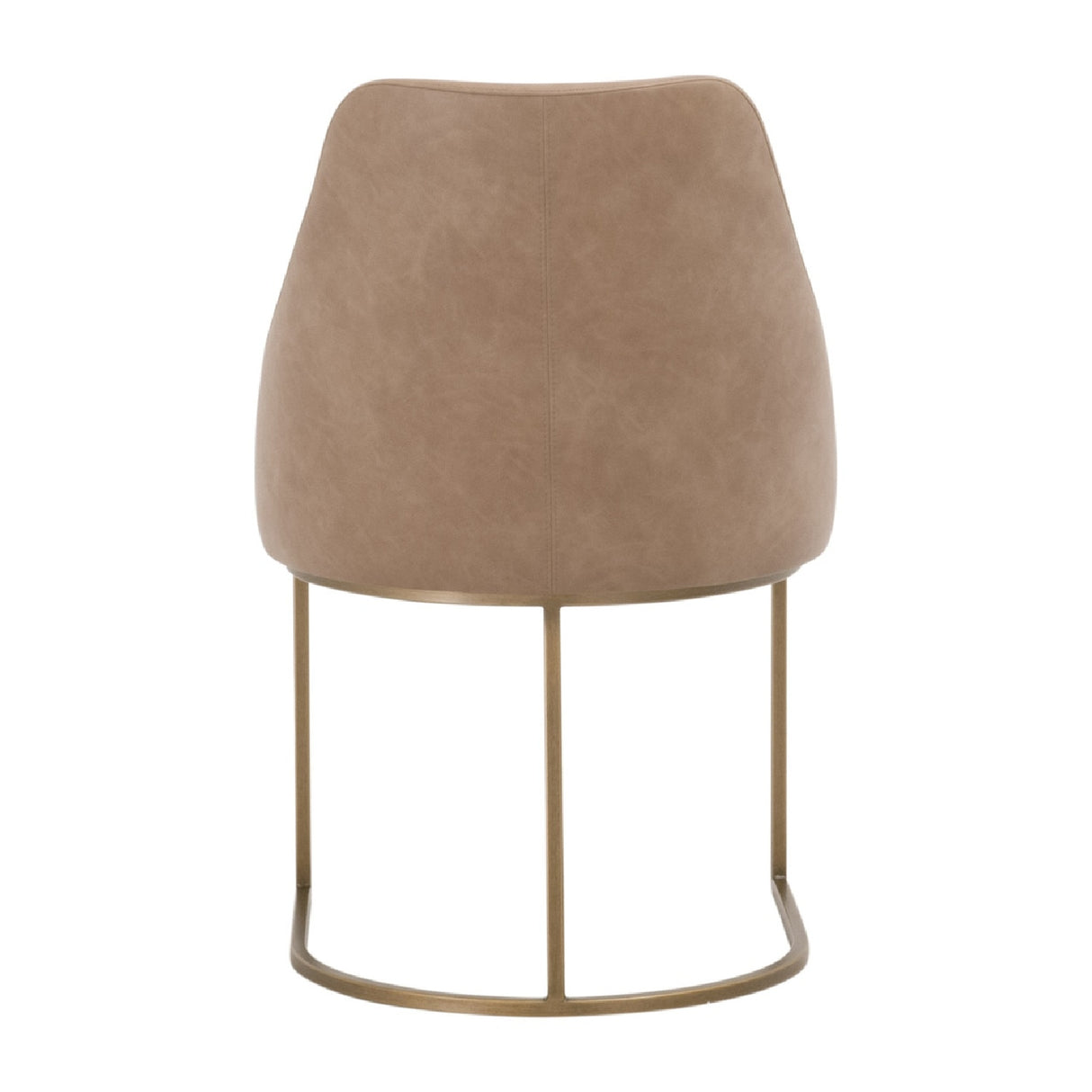 Brown Vegan Leather Dining Chairs (2) | Oroa.com