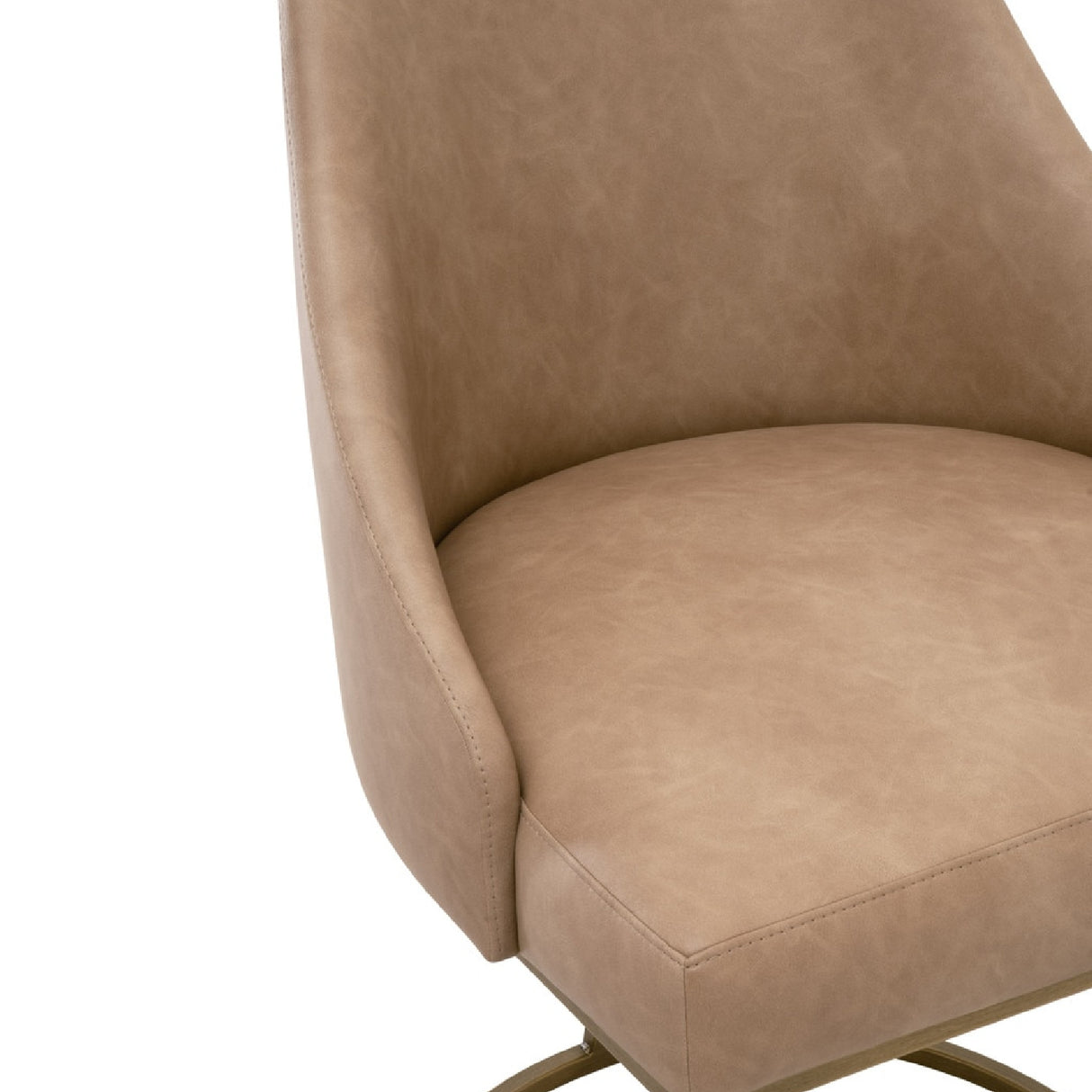 Brown Vegan Leather Dining Chairs (2) | Oroa.com