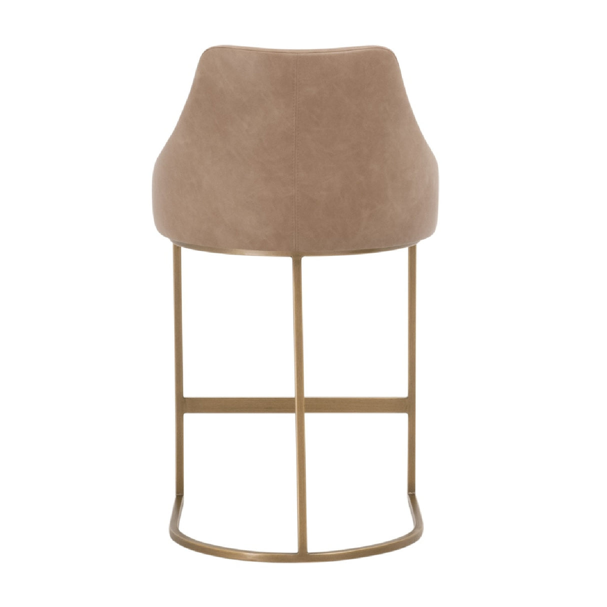 Brown Vegan Leather Counter Stools (2) | Oroa.com
