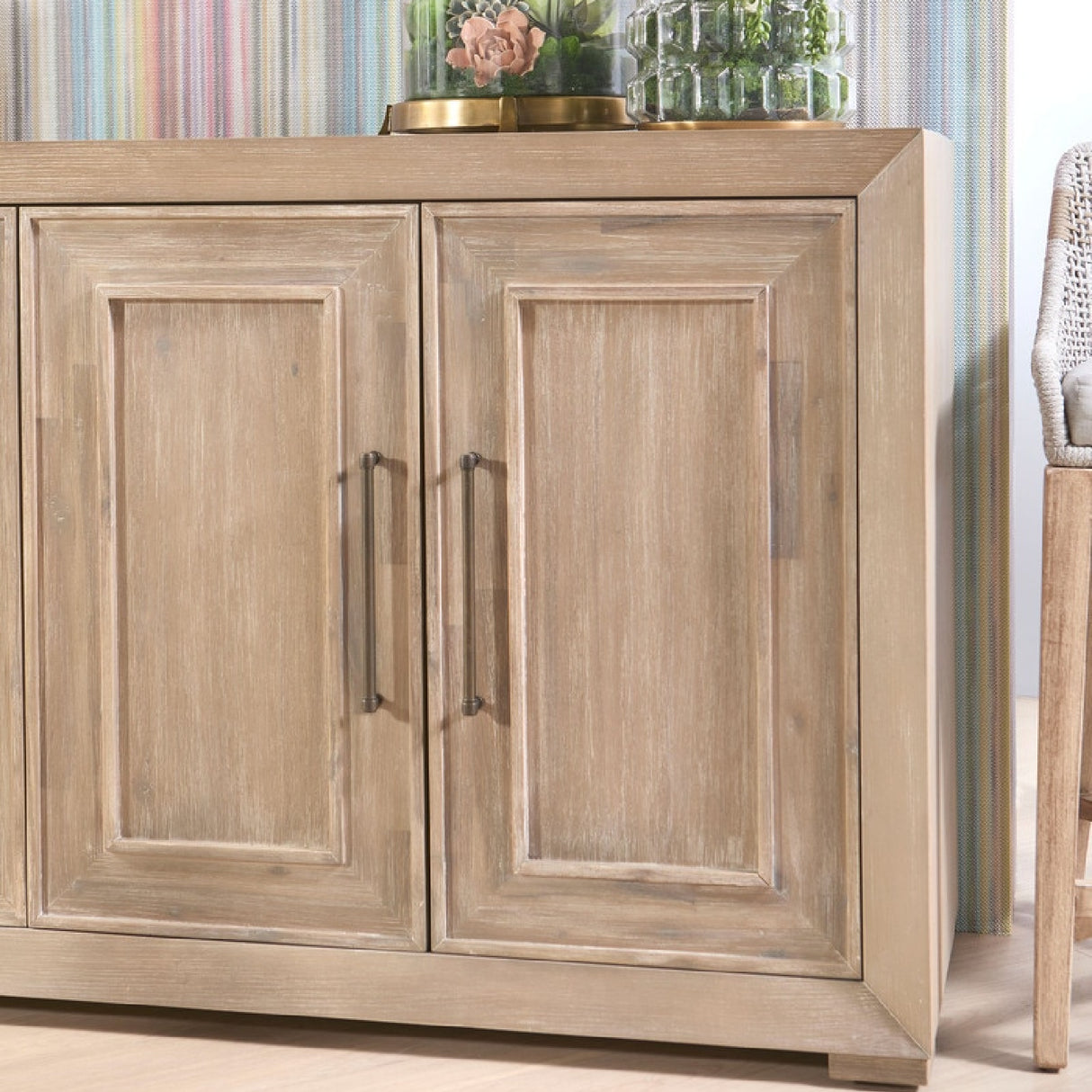 4-Door Acacia Media Sideboard | Oroa.com