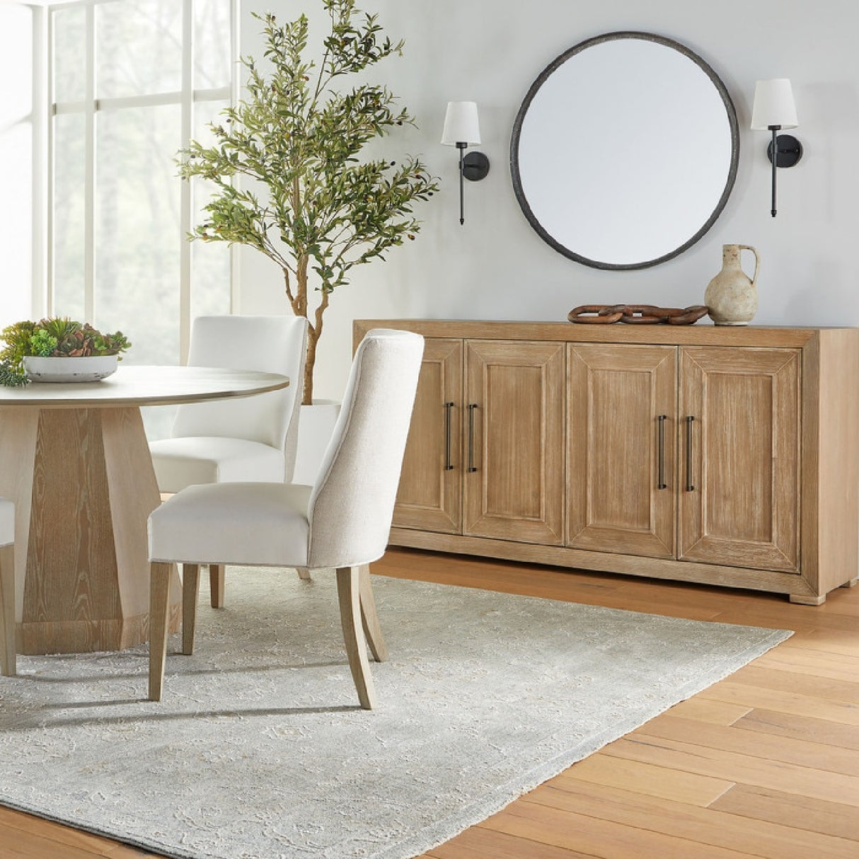 4-Door Acacia Media Sideboard | Oroa.com