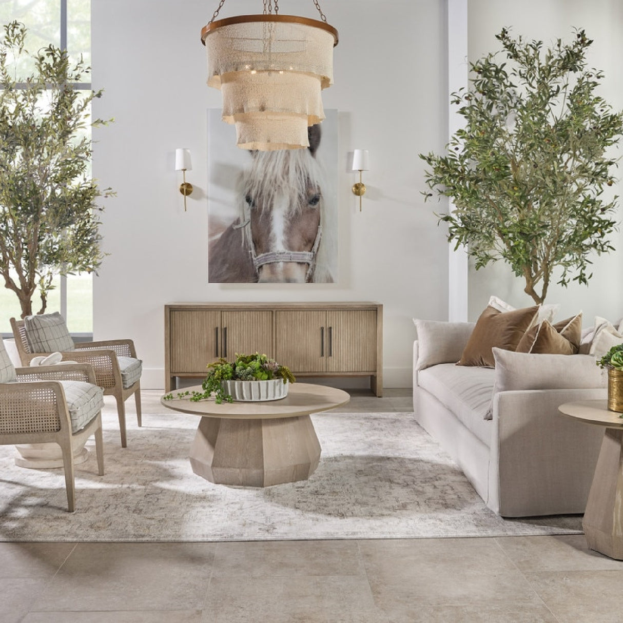 Gray Acacia 4-Door Media Sideboard | Oroa.com
