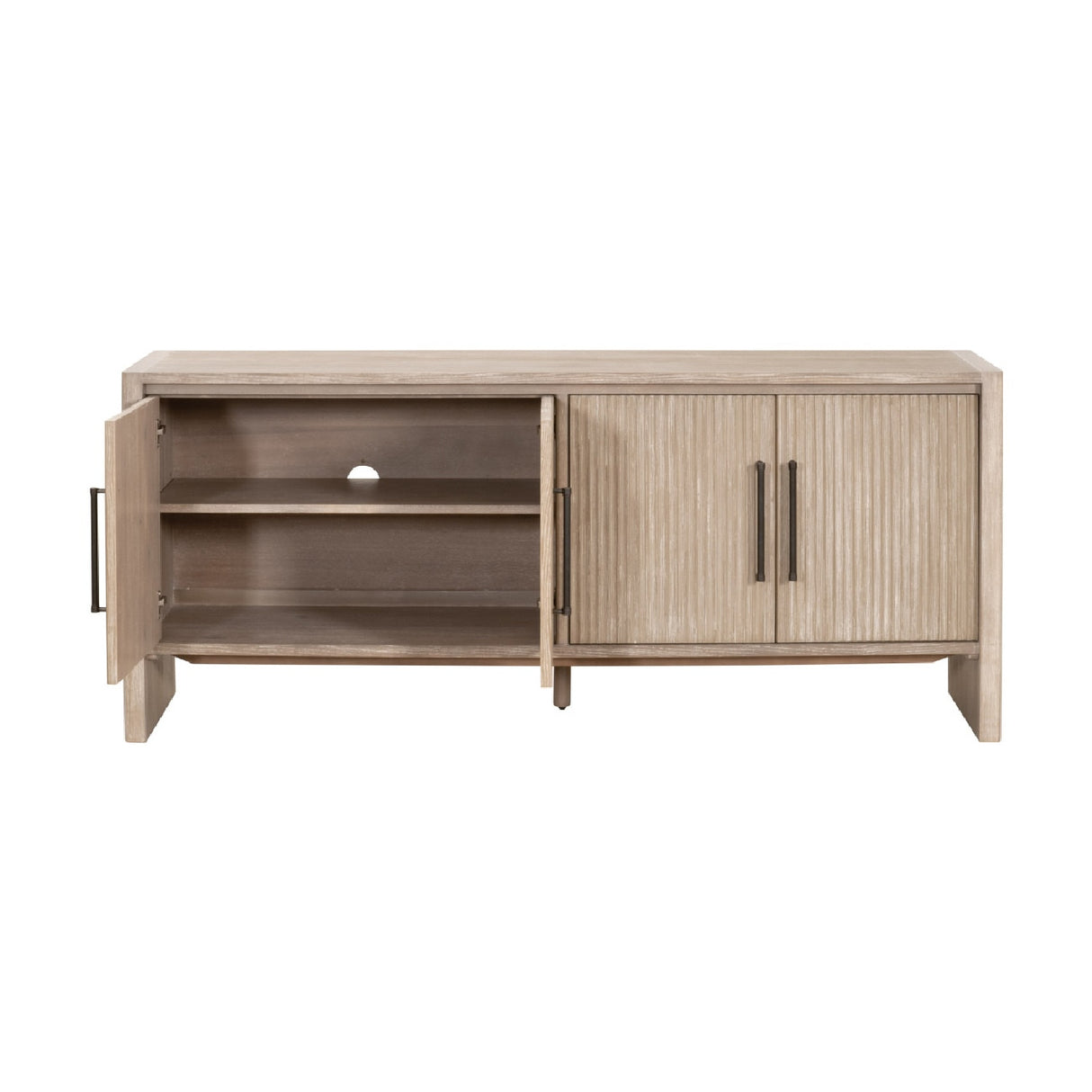 Gray Acacia 4-Door Media Sideboard | Oroa.com