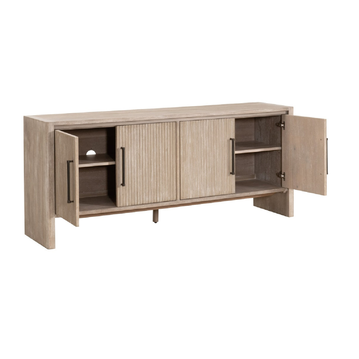 Gray Acacia 4-Door Media Sideboard | Oroa.com