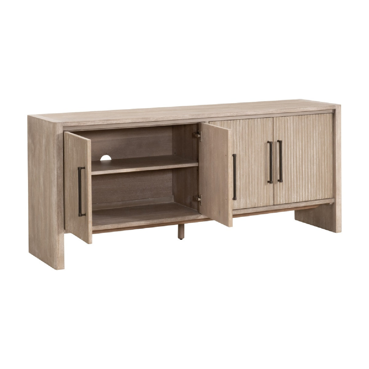 Gray Acacia 4-Door Media Sideboard | Oroa.com