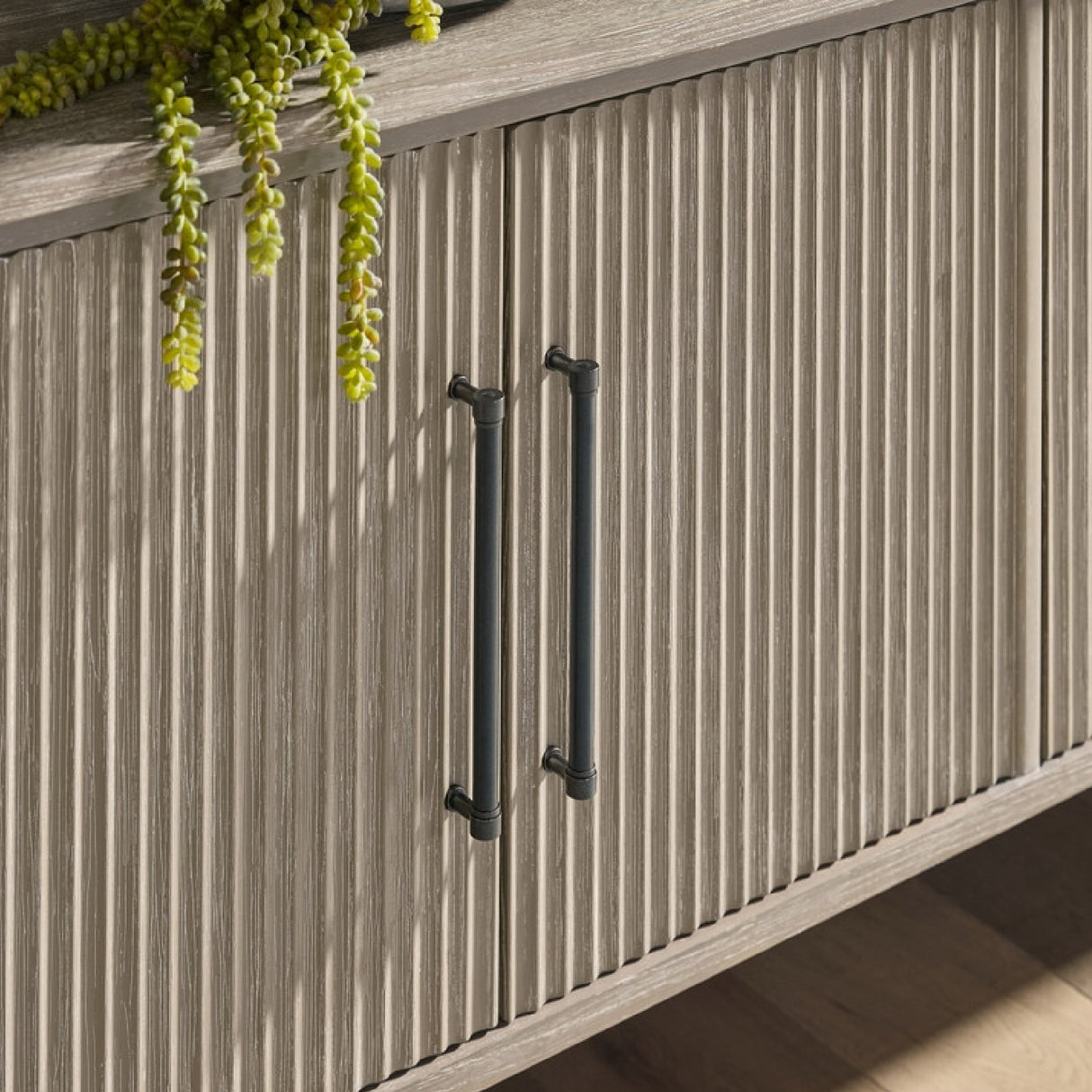 Gray Acacia 4-Door Media Sideboard | Oroa.com
