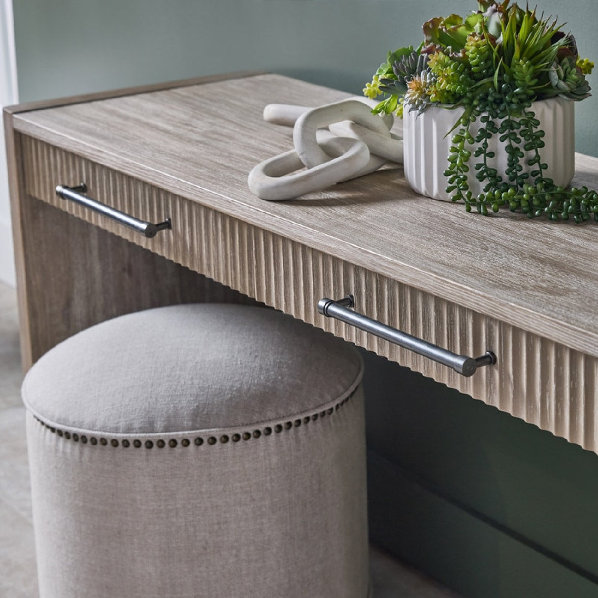Gray Acacia 2-Drawer Console Table | Oroa.com
