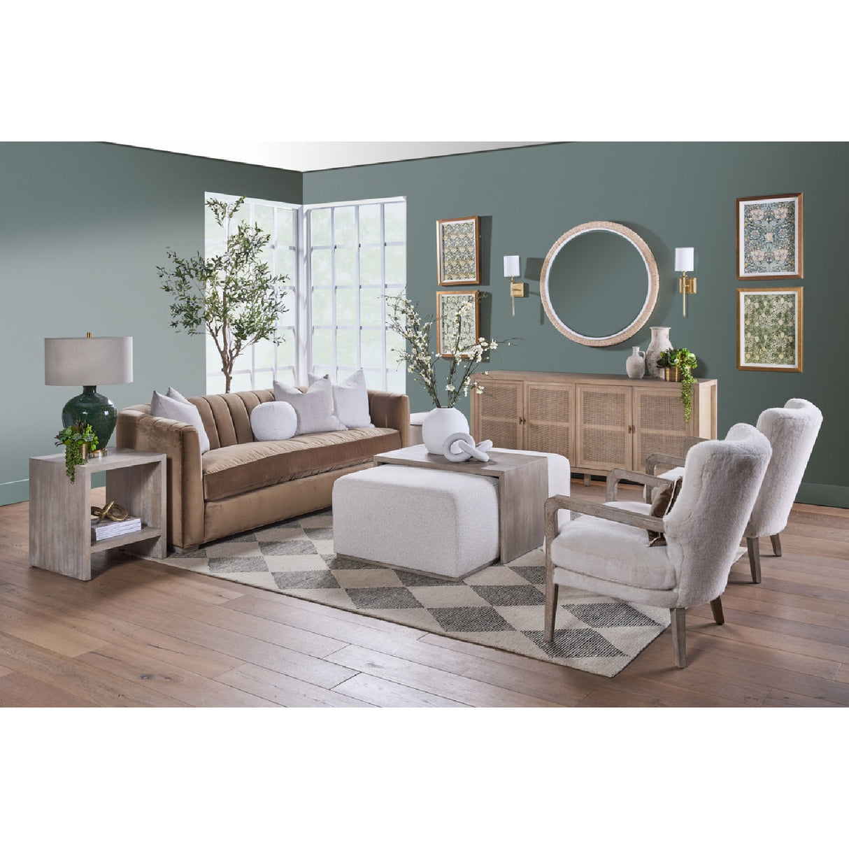 Natural Gray Acacia End Table | Oroa.com