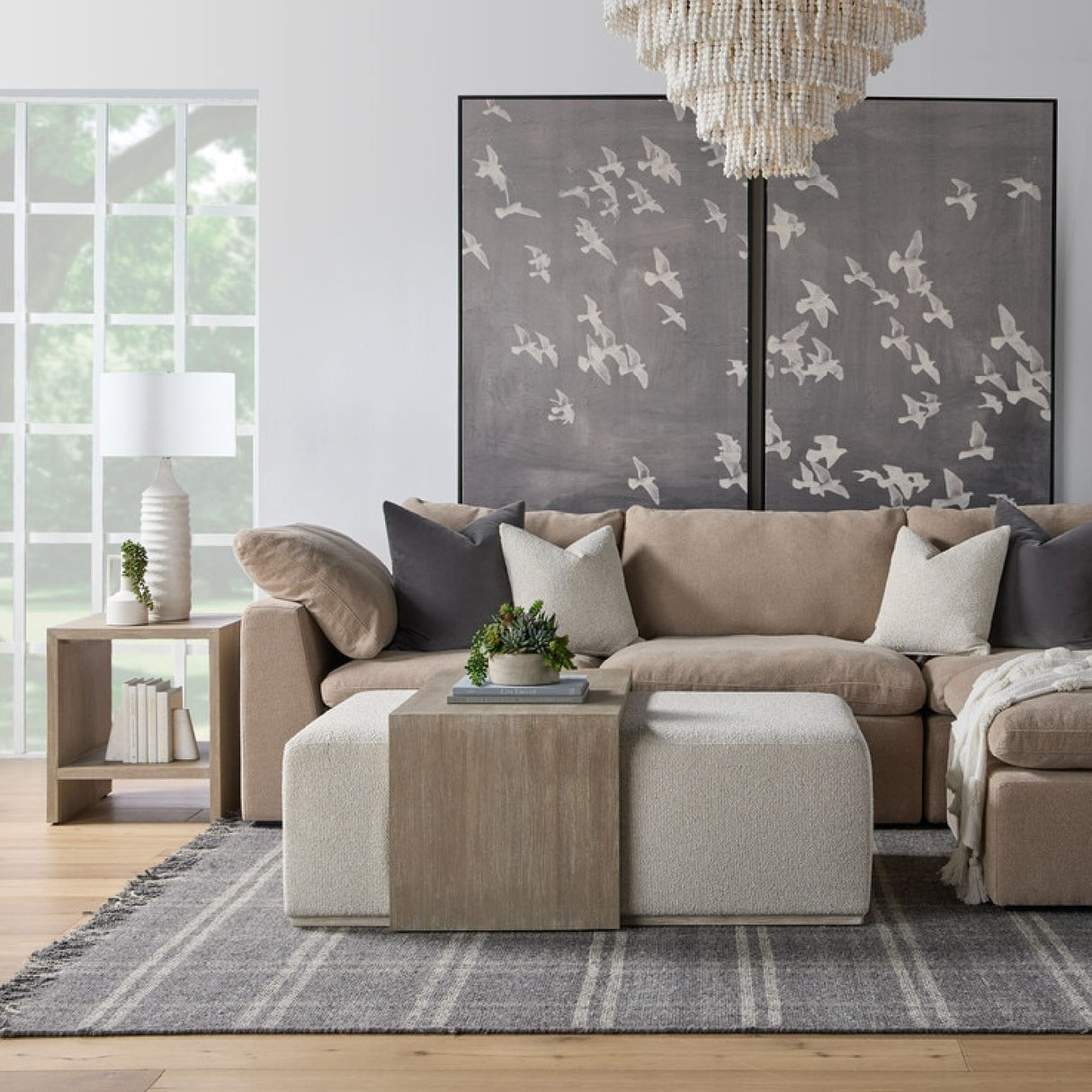 Natural Gray Acacia End Table | Oroa.com