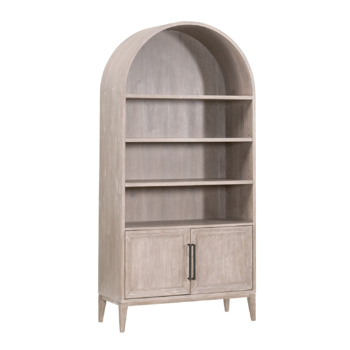 Gray Acacia Arched Bookcase | Oroa.com