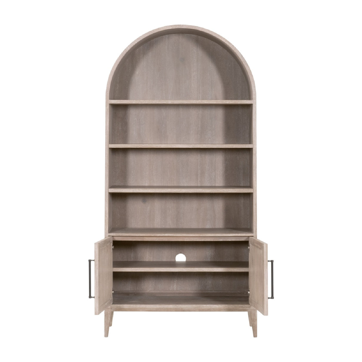 Gray Acacia Arched Bookcase | Oroa.com