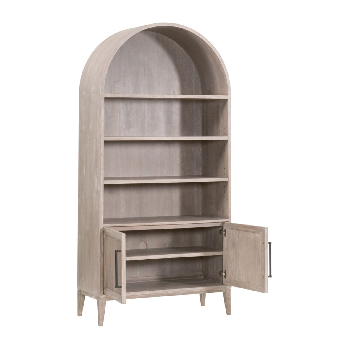 Gray Acacia Arched Bookcase | Oroa.com