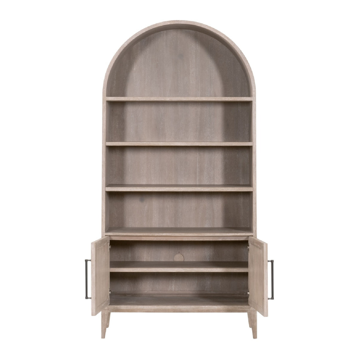 Gray Acacia Arched Bookcase | Oroa.com