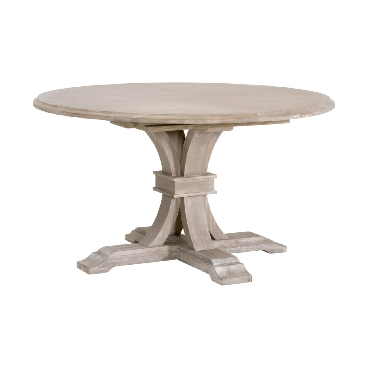 Gray Acacia Round Extendable Dining Table | Oroa.com