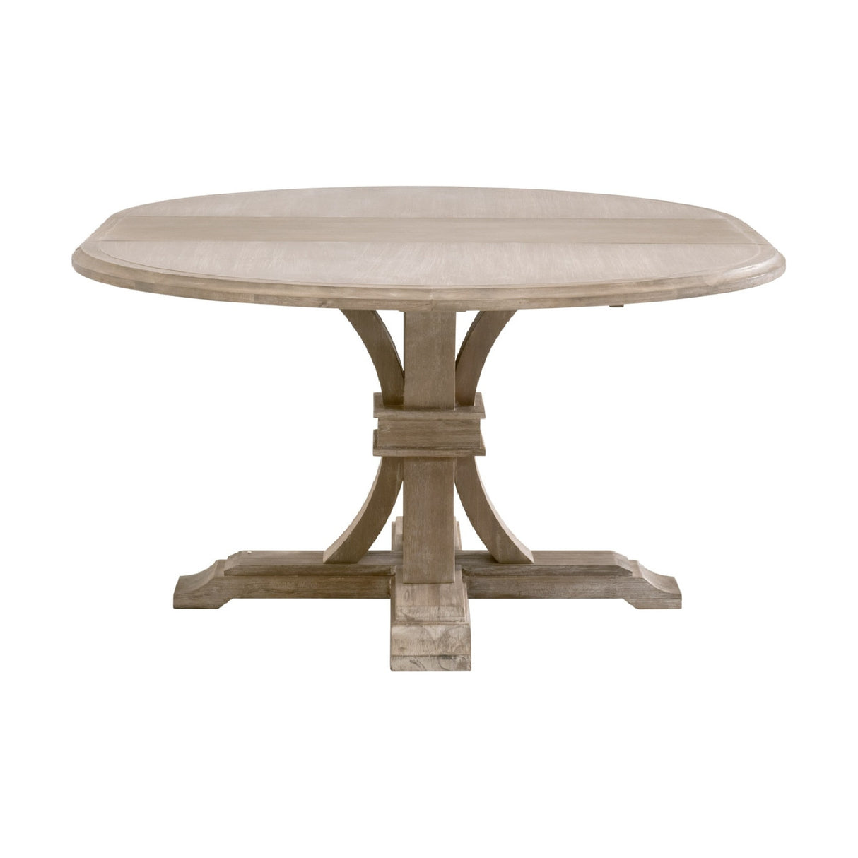 Gray Acacia Round Extendable Dining Table | Oroa.com