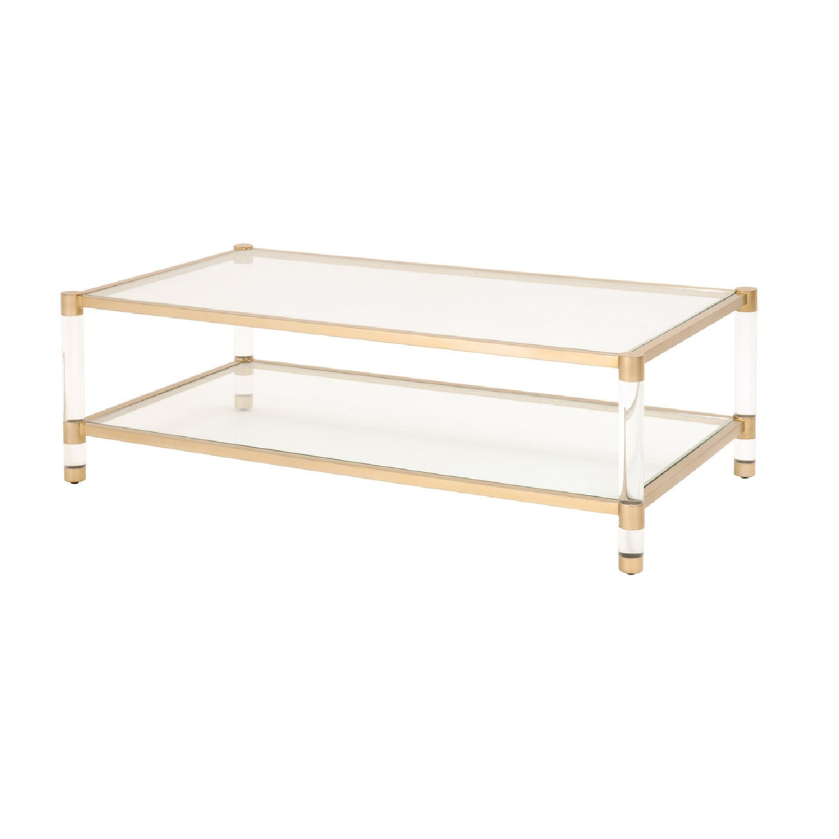 Brass Framed Glass Coffee Table | Oroa.com