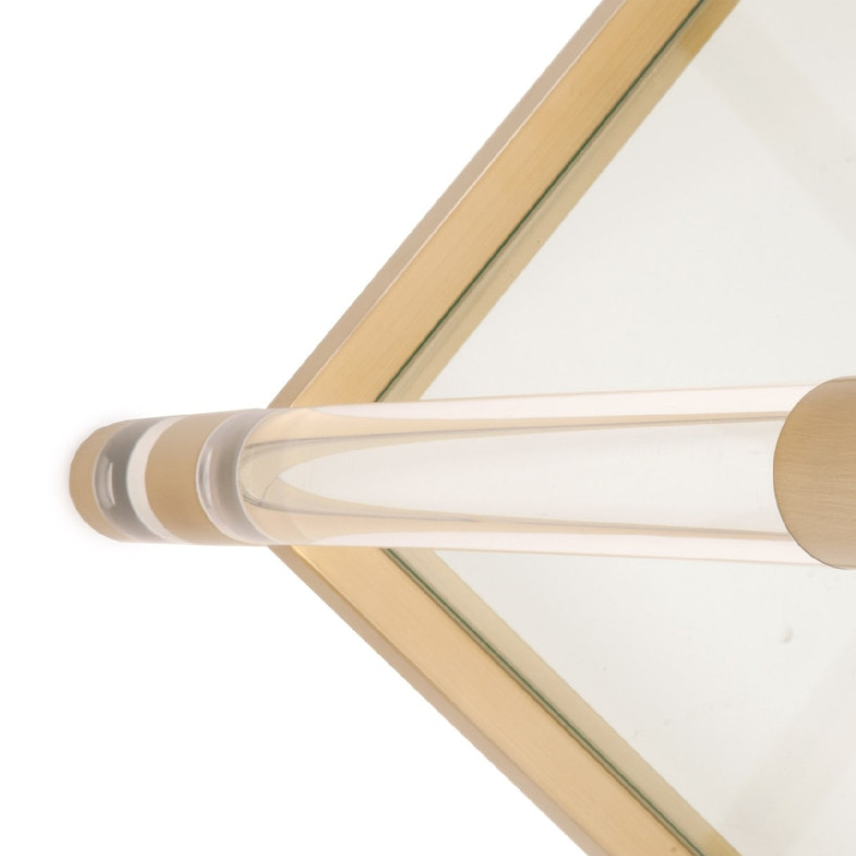 Brass Framed Glass End Table | Oroa.com