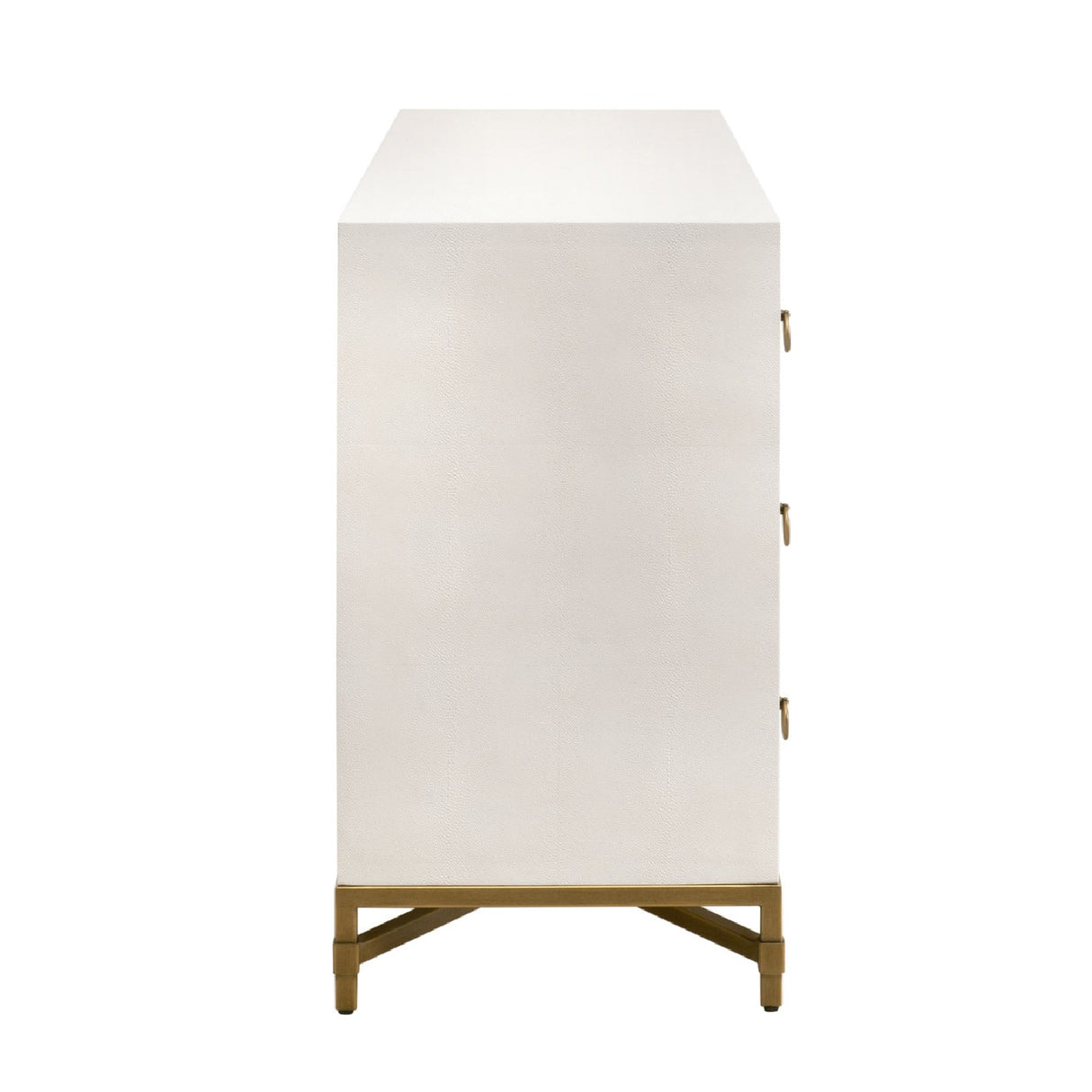 White Shagreen 6-Drawer Double Dresser | Oroa.com