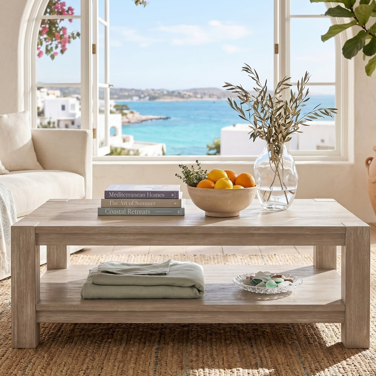 Gray Acacia Wooden Coffee Table | Oroa.com
